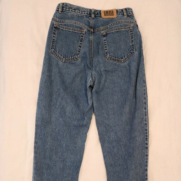 Lizwear Vintage Tapered Mom Jeans Blue Size 6 Petite - Picture 2 of 9